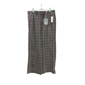 Democracy Womens Ab Solution Skyrise Wide Leg Jeans Size 14 Gray Plaid New